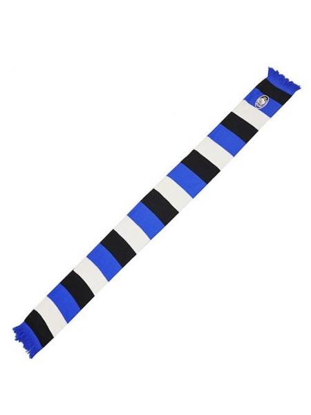 Sciarpa tubolare ricamata bianco nero e blu Atalanta B.C.